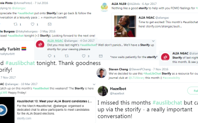 ALIA NGAC say goodbye to Storify: what happens now for #auslibchat?