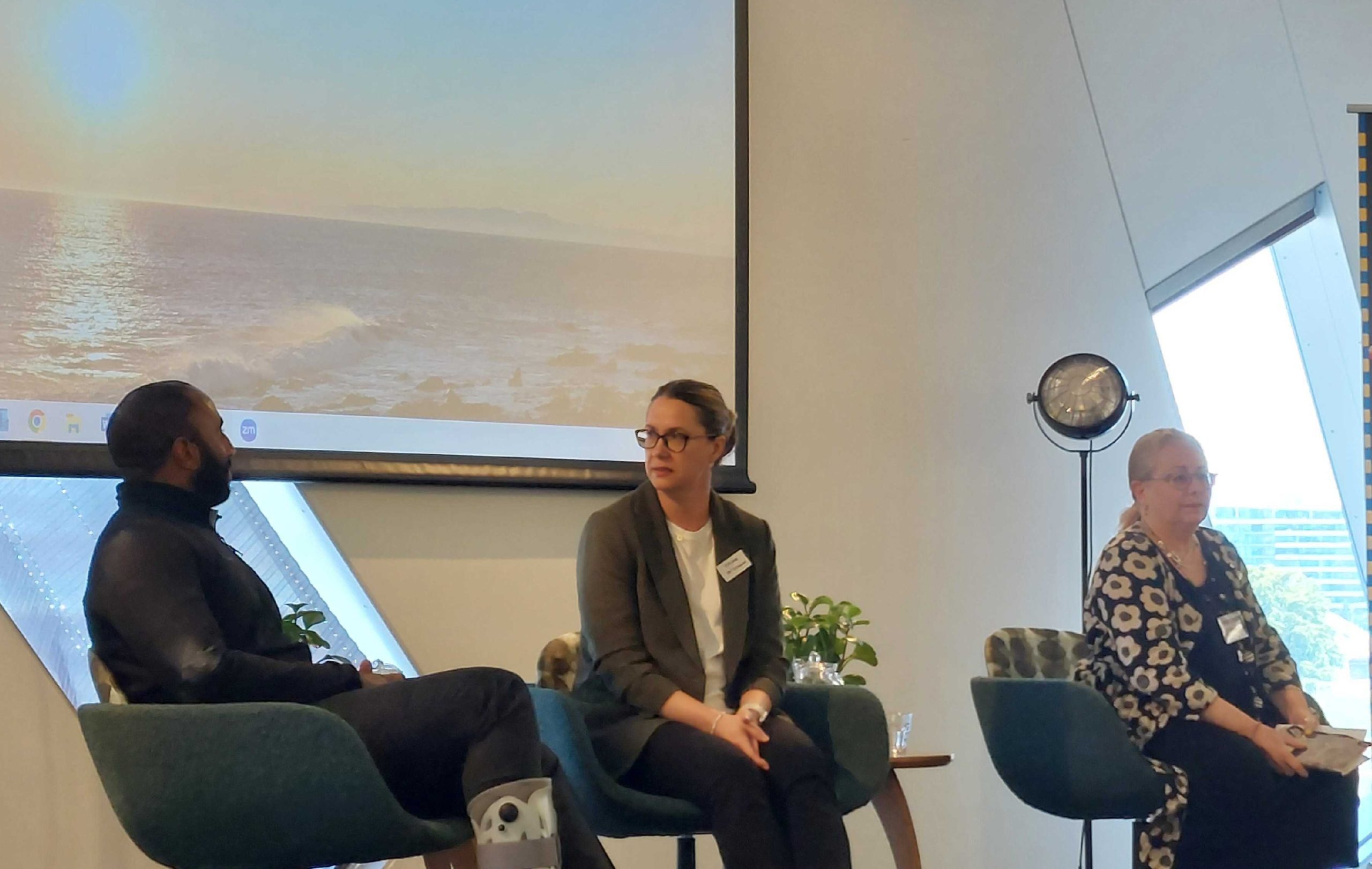 Our ALIA Mentoring Mysteries panelists. Our ALIA Mentoring Mysteries panelists. L-R<br />
Tony Zanders, Skilltype, Jamie McCowan, CAVAL & Jacqui Lucas, ALIA