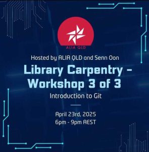 Blue panel saying library carpentry workshop 3 of 3
