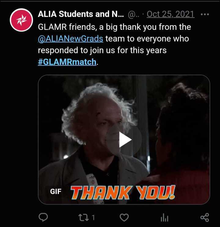 GLAMRmatch thanks Doc Brown from Back To The Future