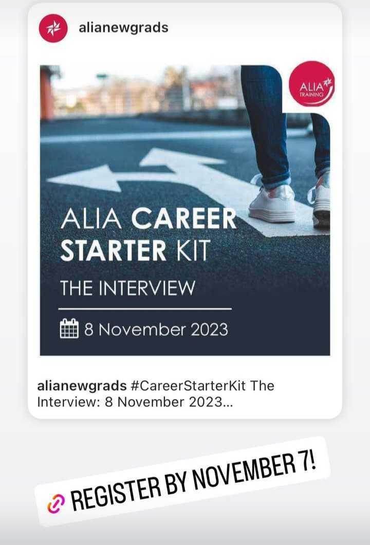 SNGG Instagram post Career Starter Kit